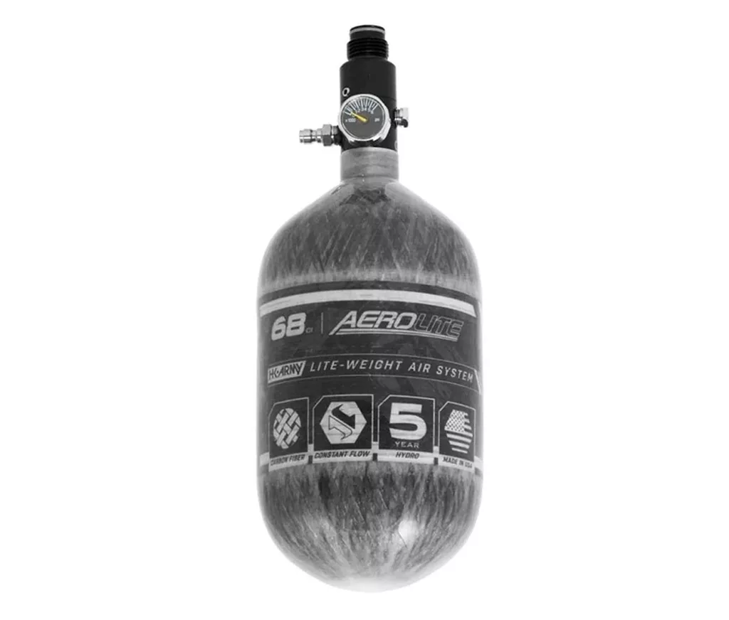 The HK Army Aerolite 68/4500 Carbon Fiber HPA Tank is the Best Budget 4500 PSI HPA Tank